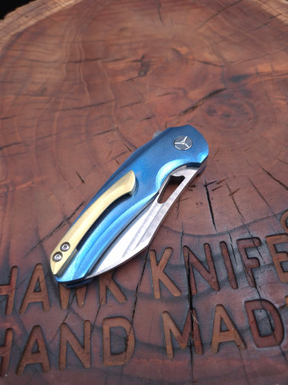HAWK-9 PLUS(+) M390 FULL TITANIUM CUSTOM LINERLOCK ÇAKI