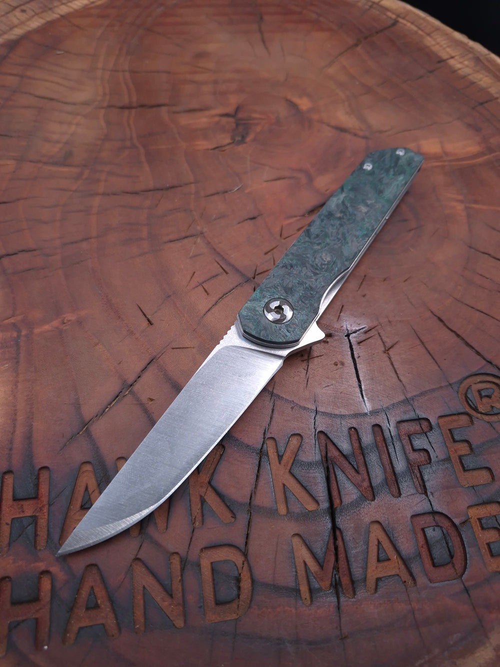 HAWK-6T (TANTO) M398 CARBON FIBER LINERLOCK KNIFE