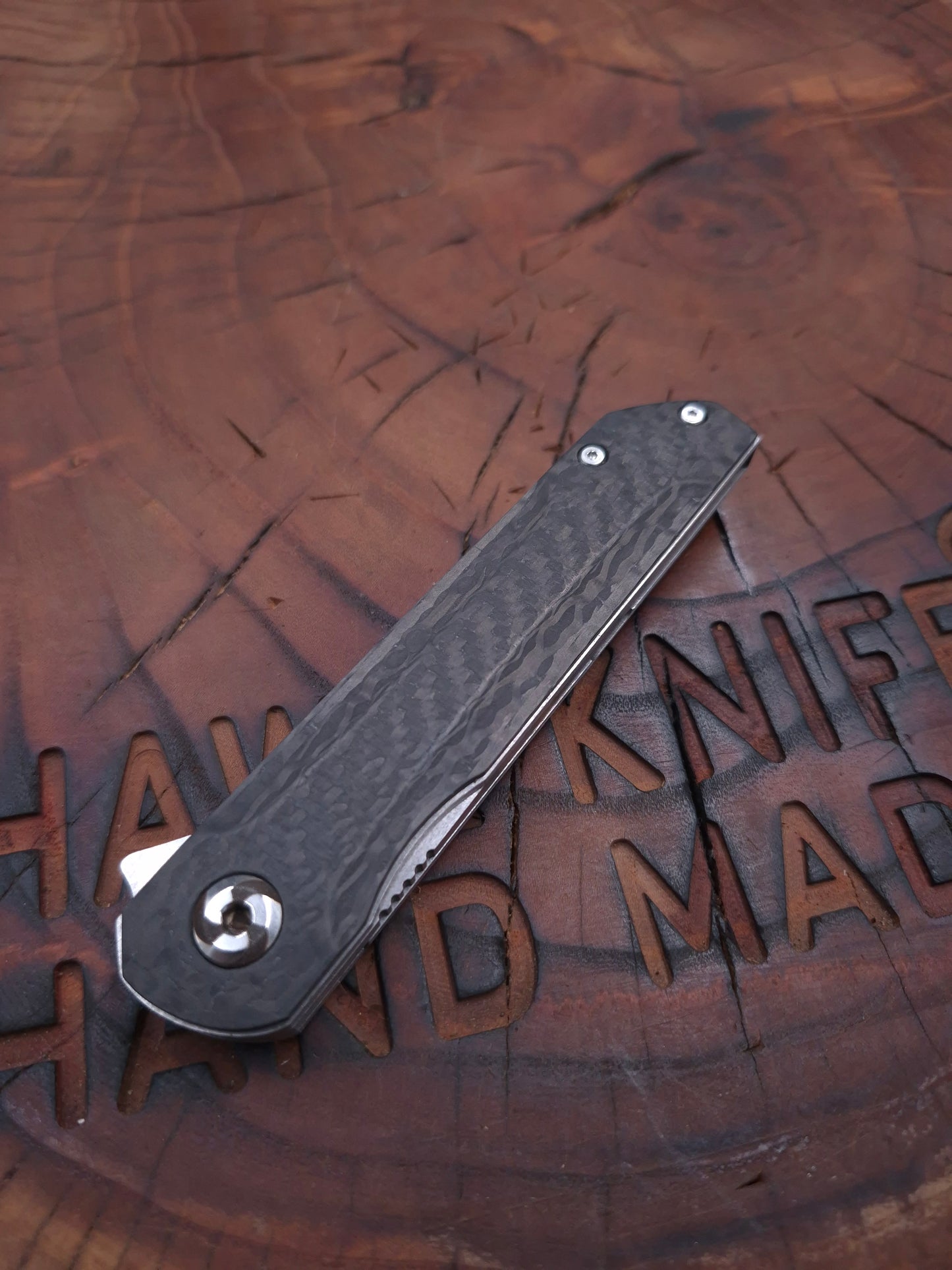 HAWK-6T (TANTO) M398 CARBON FIBER LINERLOCK KNIFE