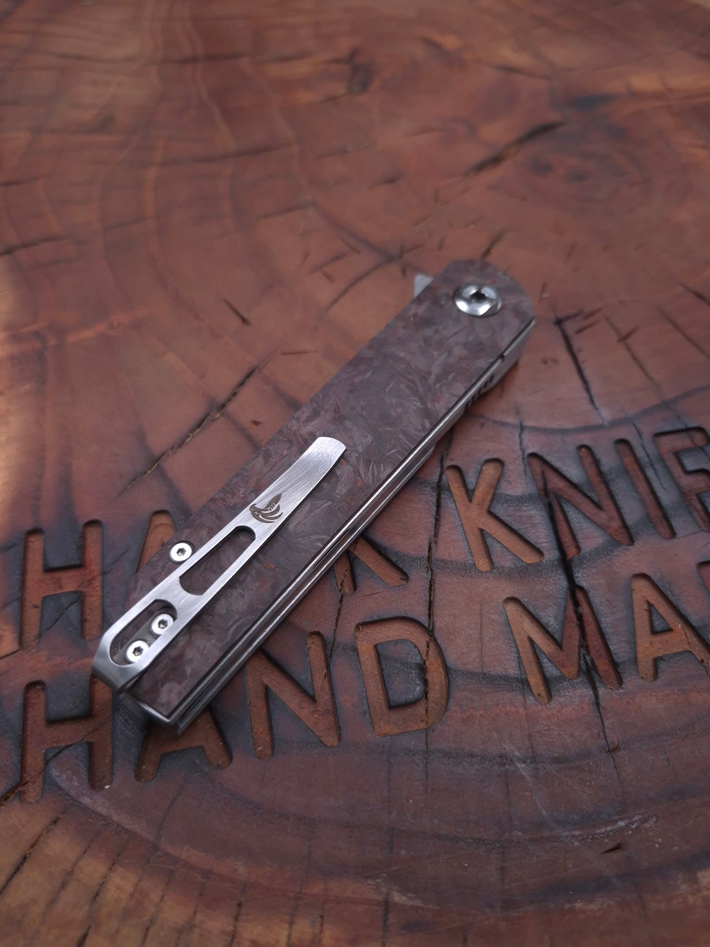 HAWK-6T (TANTO) M398 CARBON FIBER LINERLOCK FOLDING KNIFE