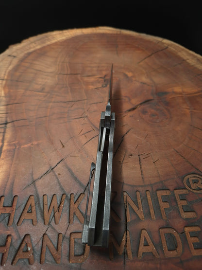 HAWK-9 PLUS(+) FULL CARBON DAMASCUS LINERLOCK FOLDING KNIFE