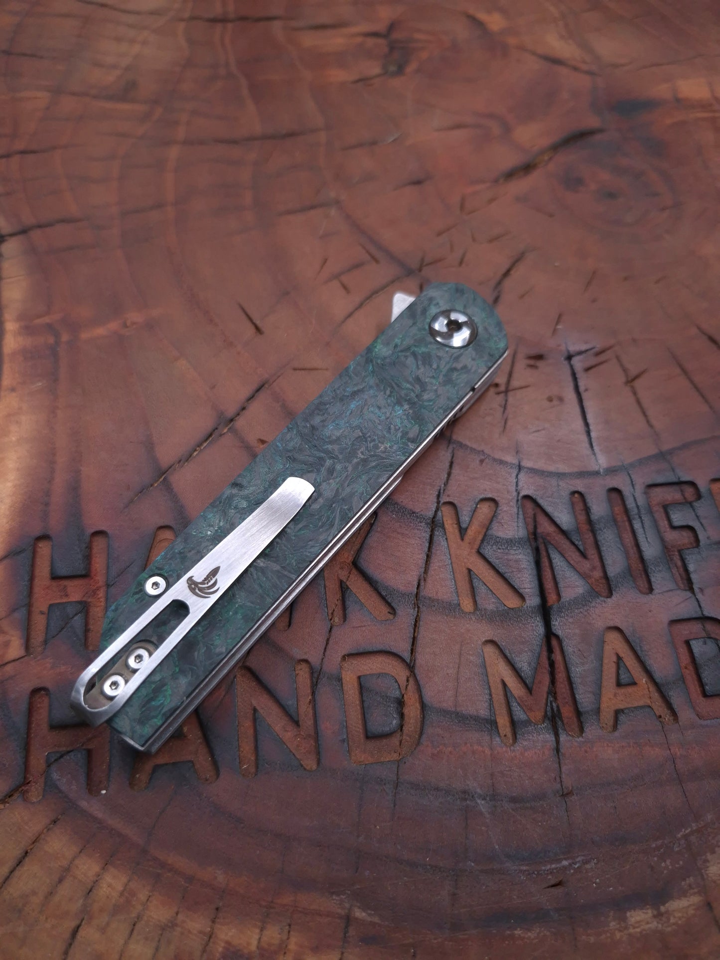 HAWK-6T (TANTO) M398 CARBON FIBER LINERLOCK KNIFE