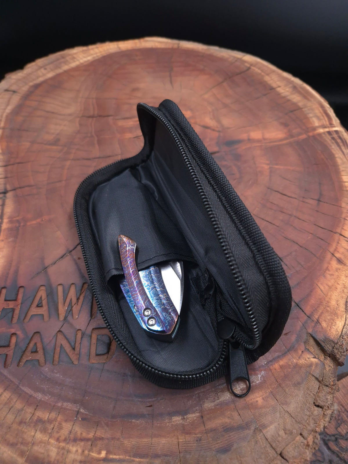 HAWK-9 PLUS(+) M390 FULL TITANIUM (ENTROPIC FINISH) CUSTOM LINERLOCK ÇAKI