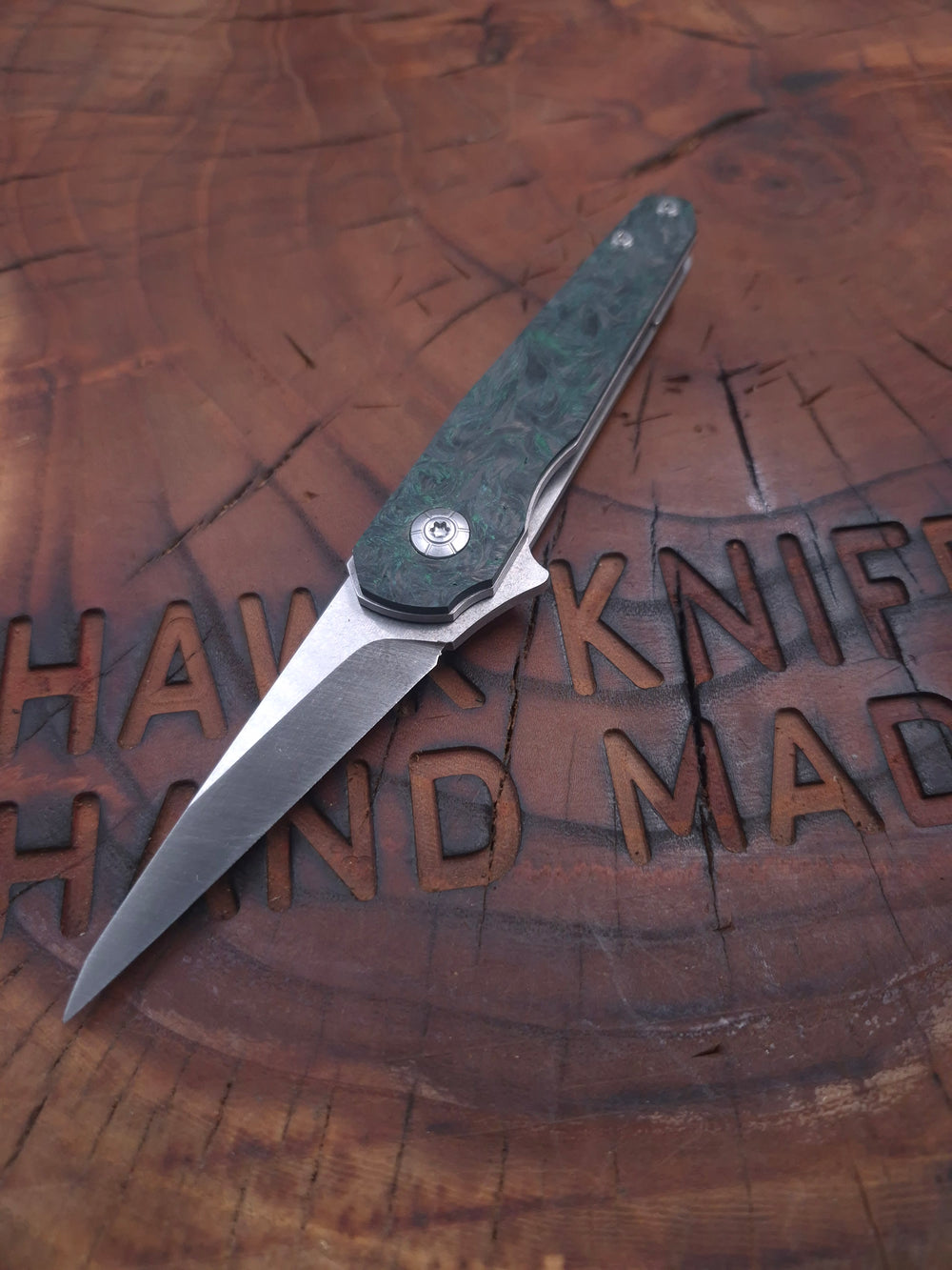 HAWK-7 KRIDASHI CARBON FIBER N690 LINERLOCK FOLDING KNIFE