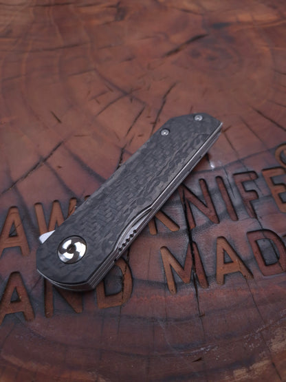 HAWK-6Ts N690 CARBON FIBER LINERLOCK KNIFE