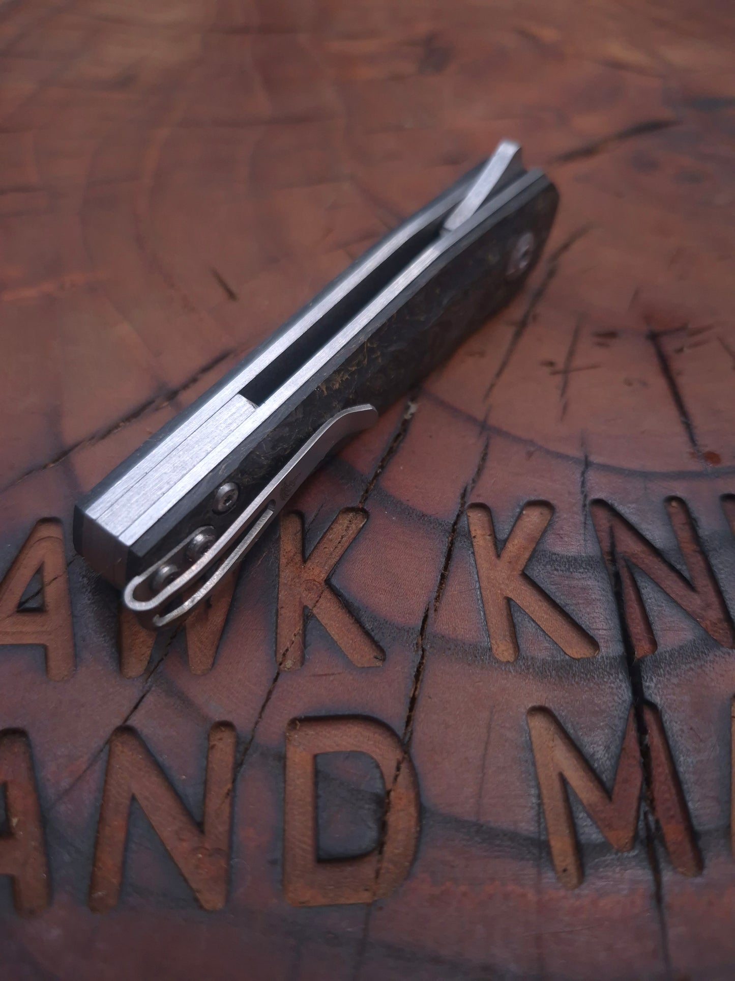 HAWK-7 KRIDASHI CARBON FIBER N690 LINER LOCK KNIFE