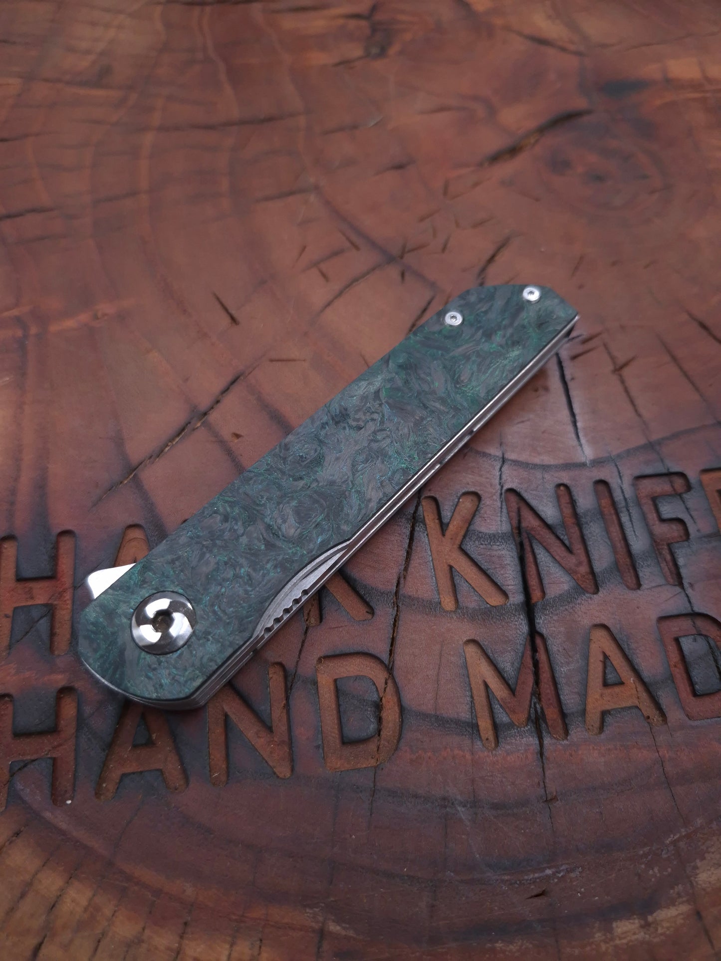 HAWK-6T (TANTO) M398 CARBON FIBER LINERLOCK KNIFE