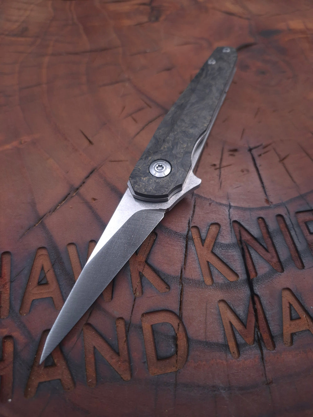 HAWK-7 KRIDASHI CARBON FIBER N690 LINER LOCK KNIFE