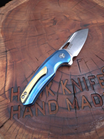 HAWK-9 PLUS(+) M390 FULL TITANIUM CUSTOM LINERLOCK ÇAKI