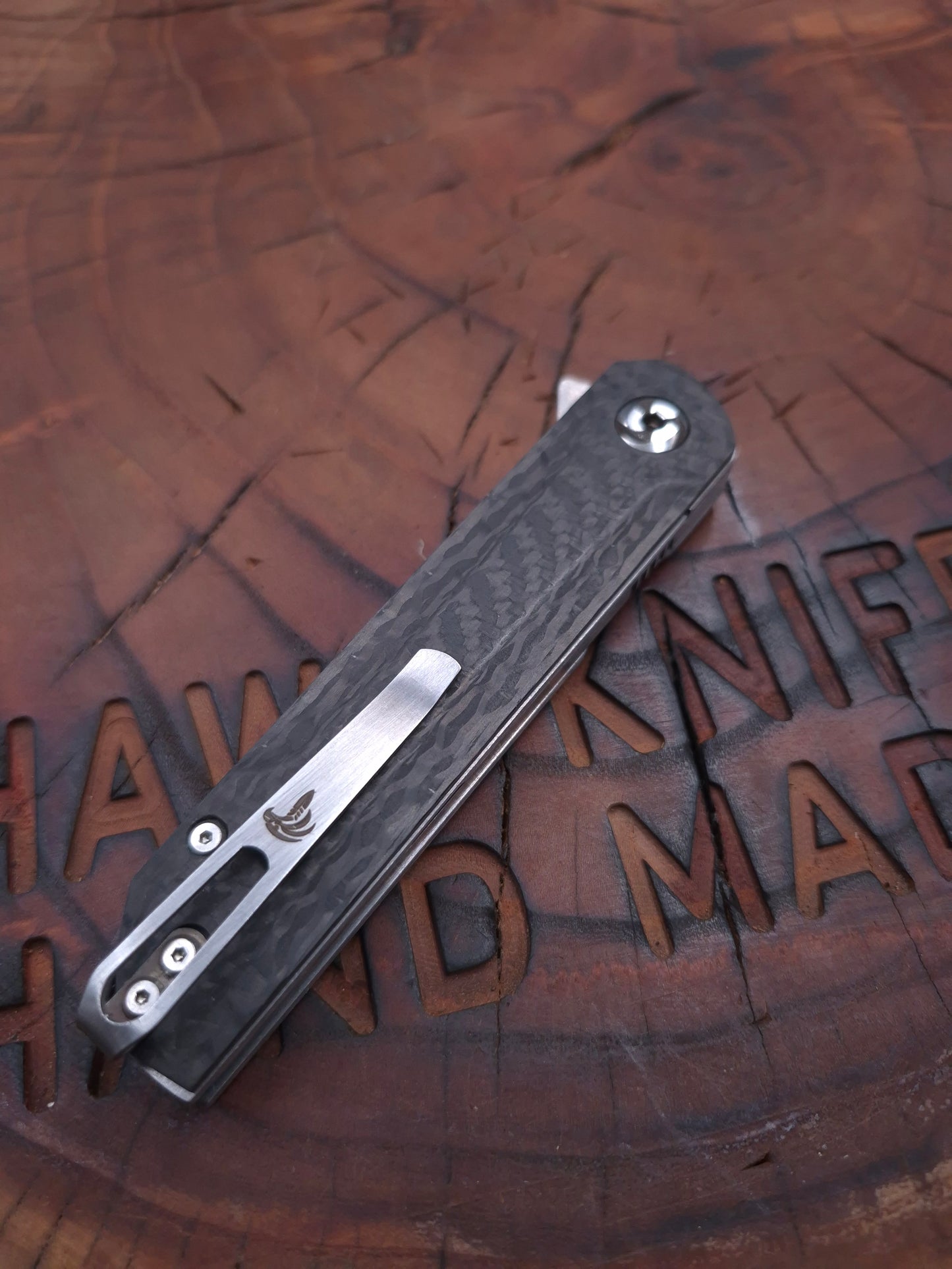 HAWK-6T (TANTO) M398 CARBON FIBER LINERLOCK KNIFE