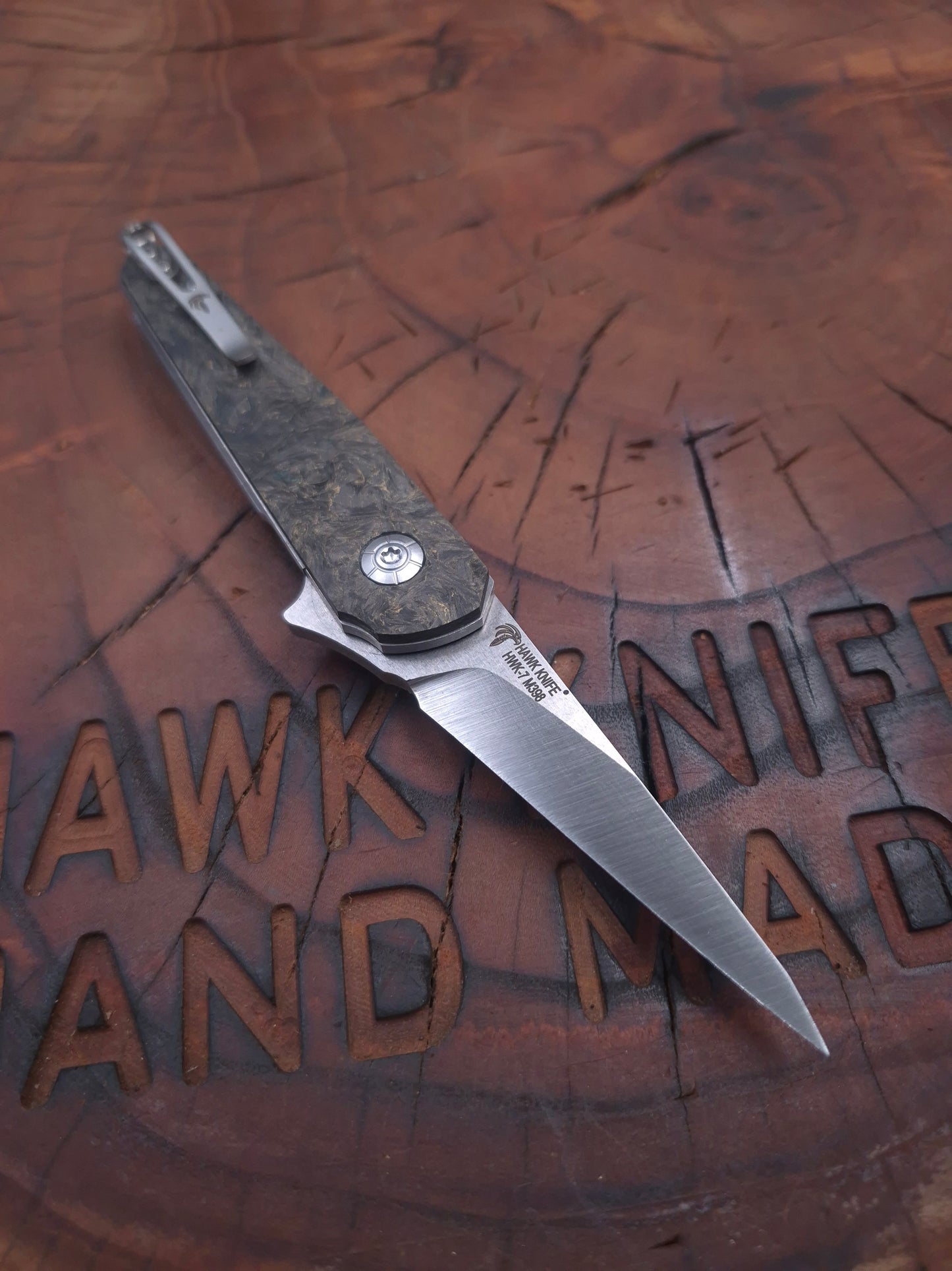 HAWK-7 KRIDASHI KARBONFİBER M398 LİNERLOCK ÇAKI